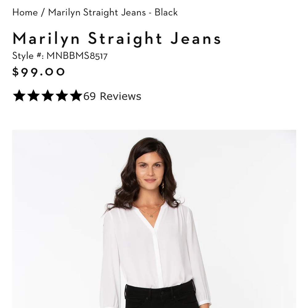 NYDJ Marilyn Straight Jeans in Petite